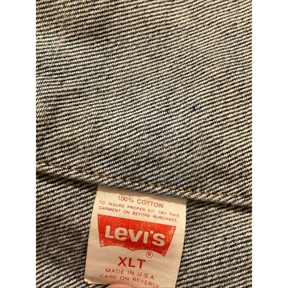 VTG Levi's Mens Blue Long Sleeve Pockets Button Front Denim Jean Jacket Size XLT - Picture 6 of 13